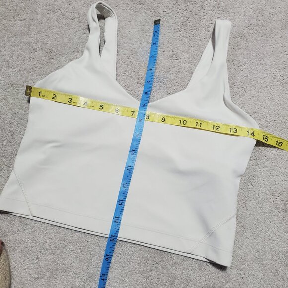 LULULEMON Align Tank Top Nulu Cropped Gym Yoga Bone Ivory Women's 6, AB Cups - Picture 10 of 13
